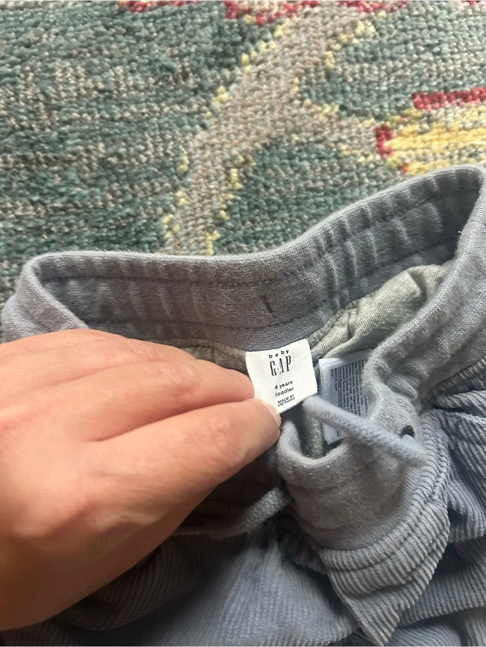 GAP Kids Gray Corduroy Cargo Jogger Pants